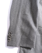 GIORGIO ARMANI/ Pure Cashmere Herringbone Oversized Tailored Jacket Gray