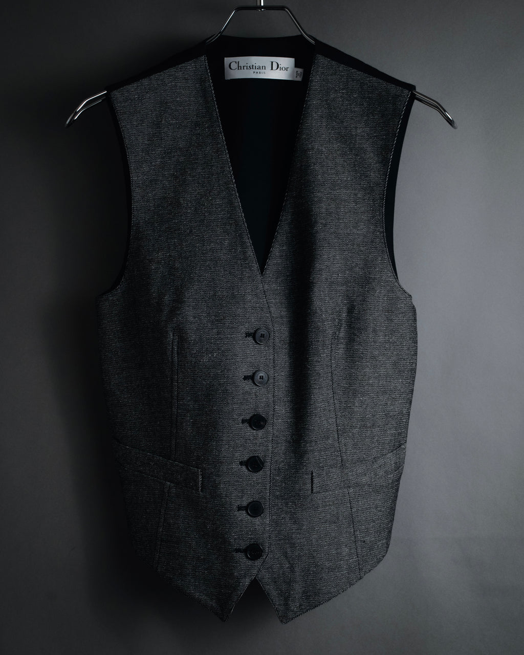 "Christian Dior" 23SS half double-breasted structured gilet