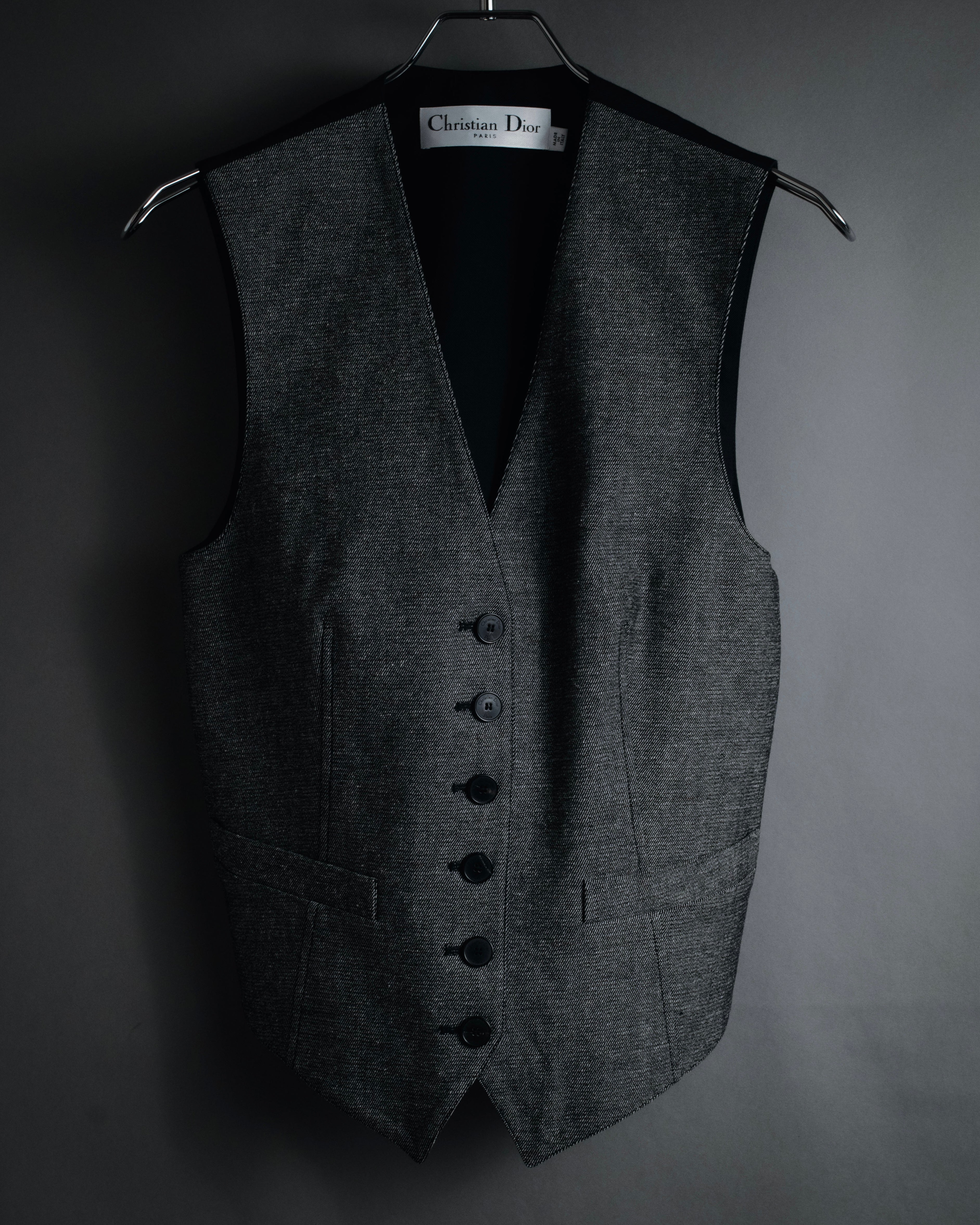 "Christian Dior" 23SS half double-breasted structured gilet