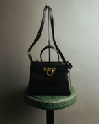 “Salvatore Ferragamo” 90’s-00’s Gancini leather top handle shoulder bag
