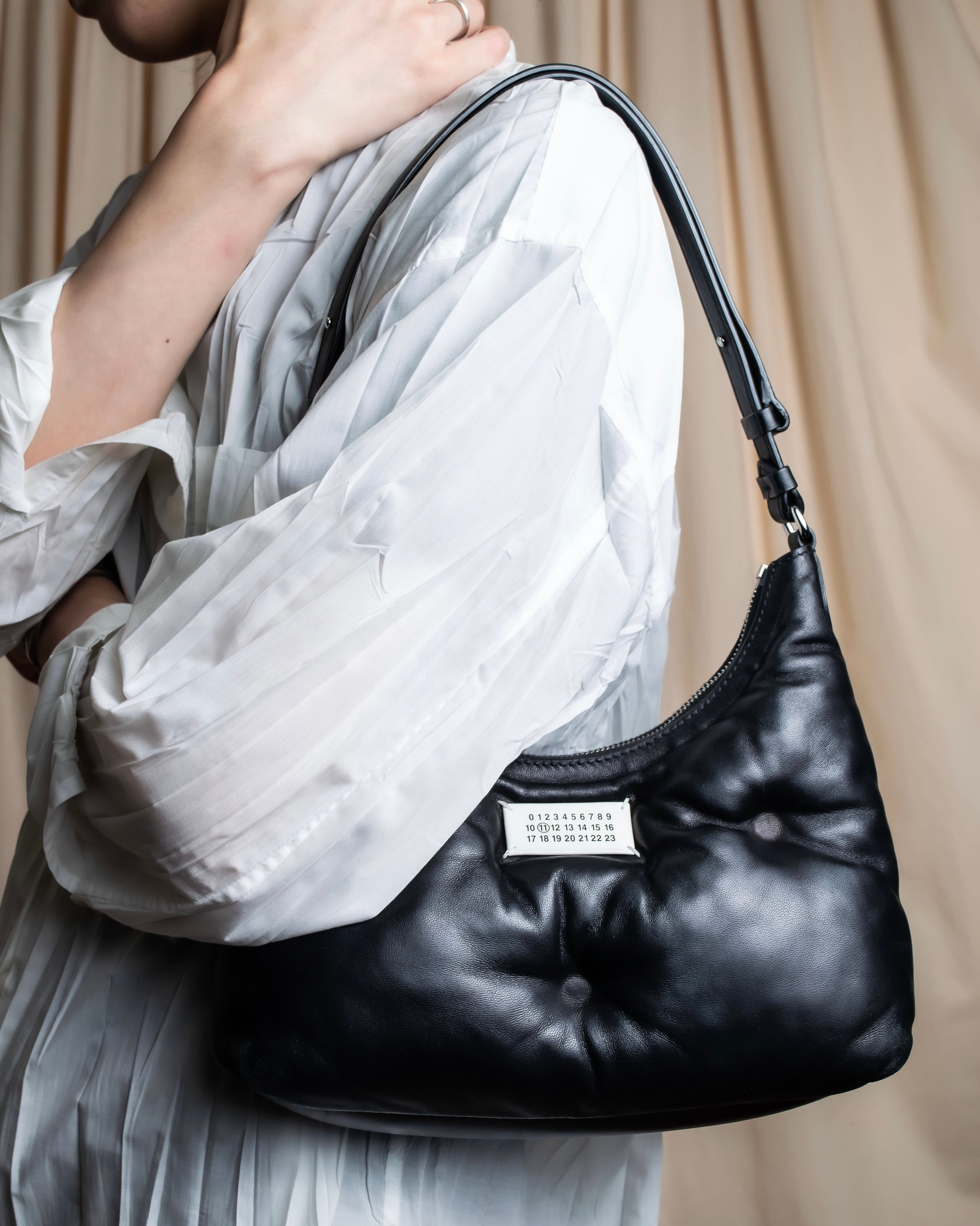 "MAISON MARGIELA" Glam Slam black one shoulder bag