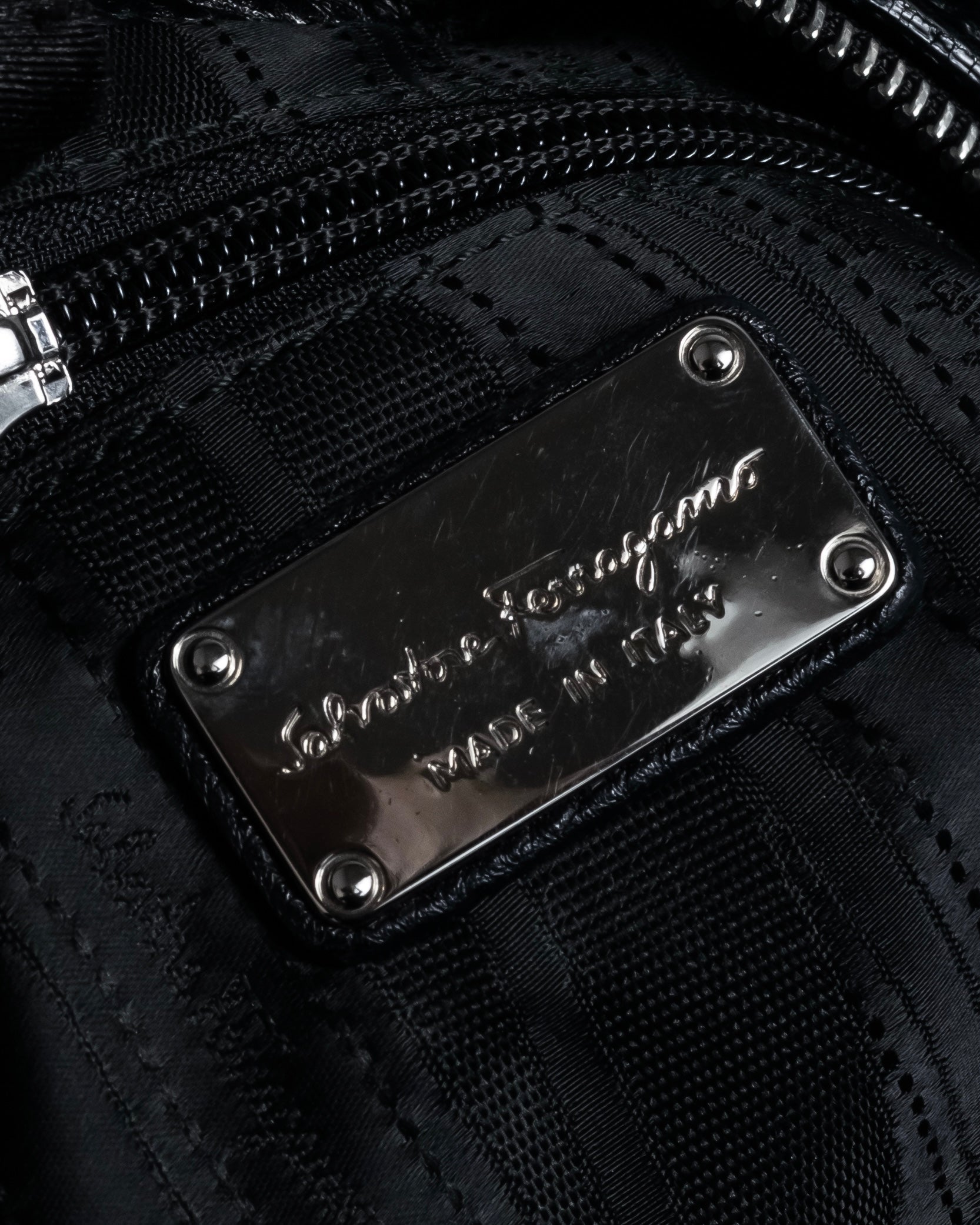 "Salvatore Ferragamo" Gancini motif draping leather bag