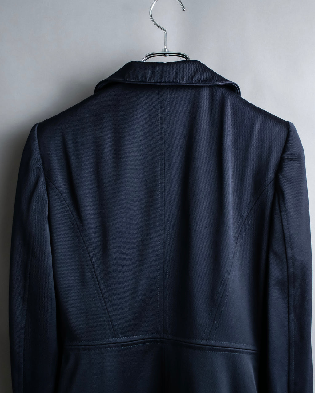 "GUCCI" Shawl collar glossy black jacket