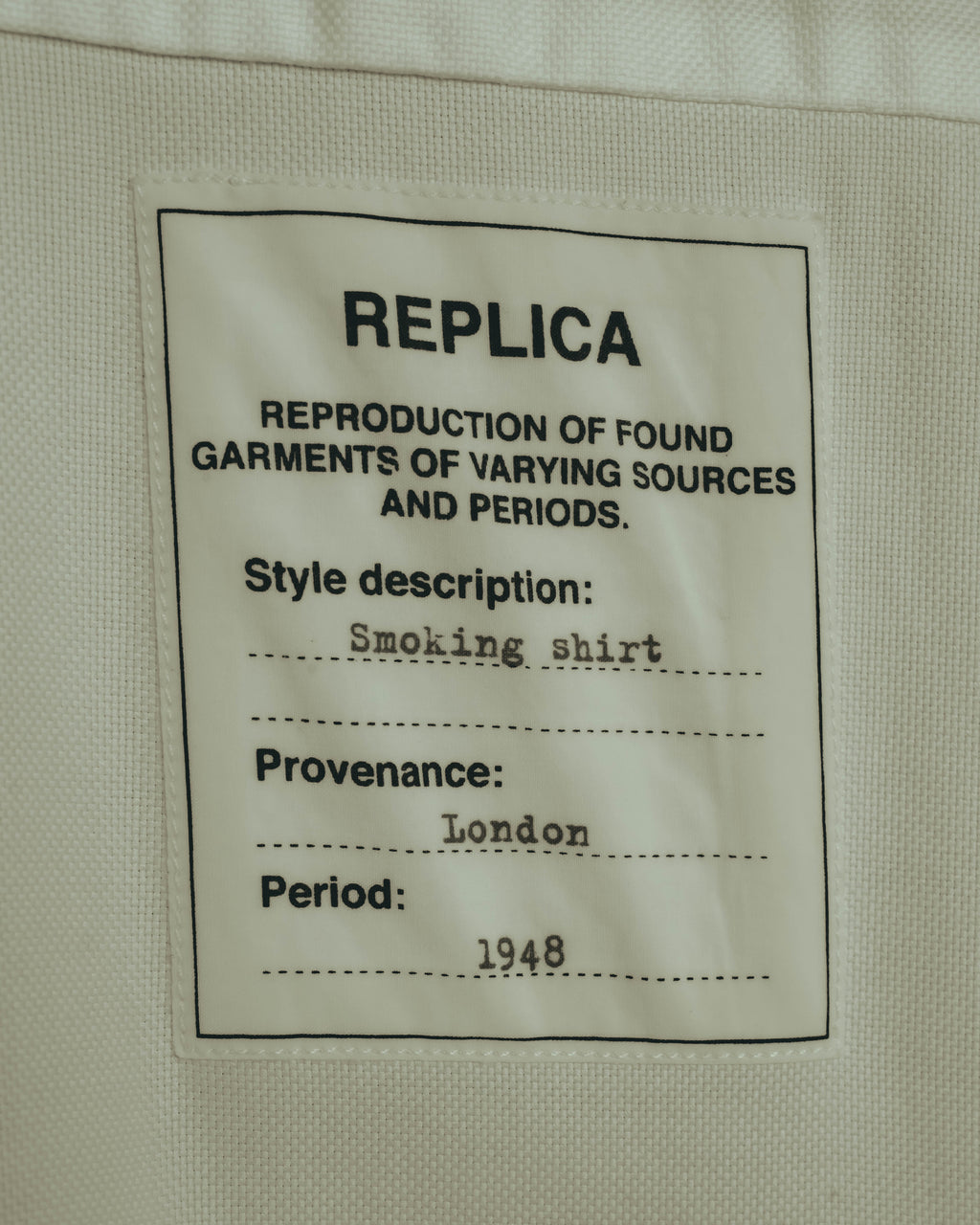 “Maison Martin Margiela” Replica 00’s-10’s Line 14 textured bib white shirt
