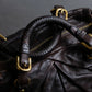 "MIU MIU" Pleated detail rounded boston grained leather 2way bag