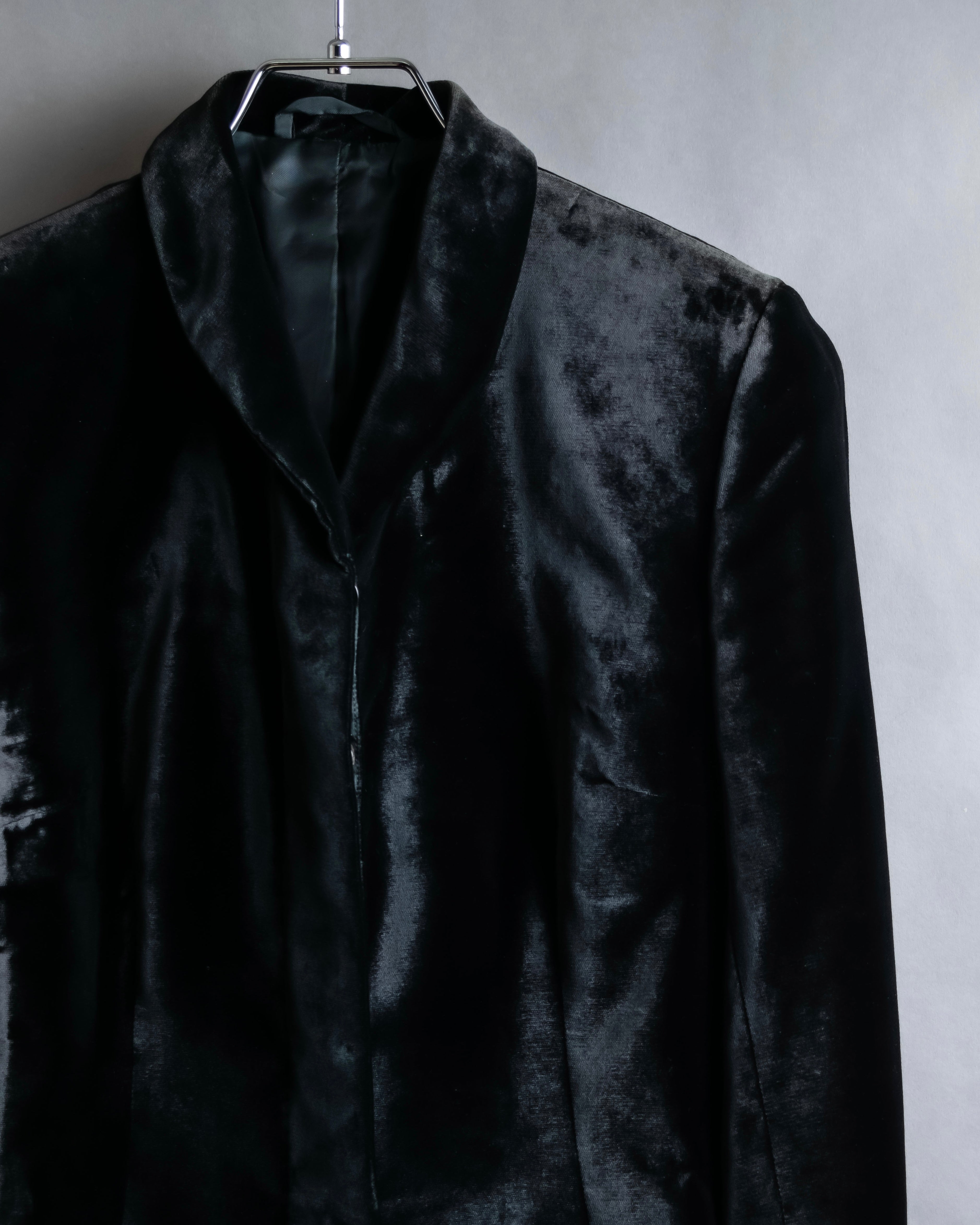 "GUCCI" Velvet shaped shawl collar tailored jacket