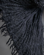 "GUCCI" Tom Ford period random pleats fringe stole