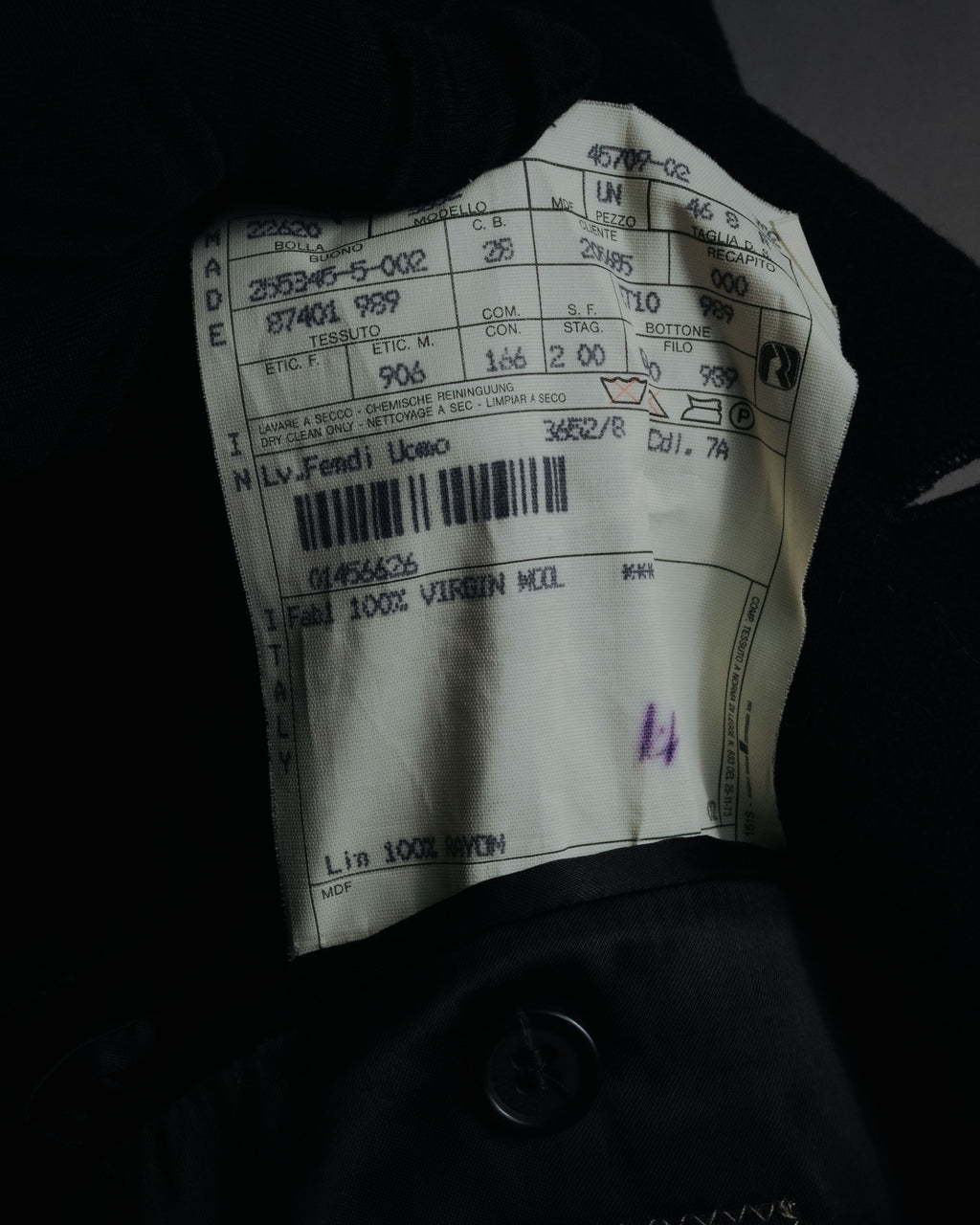 "FENDI" 00’s virgin wool chesterfield coat