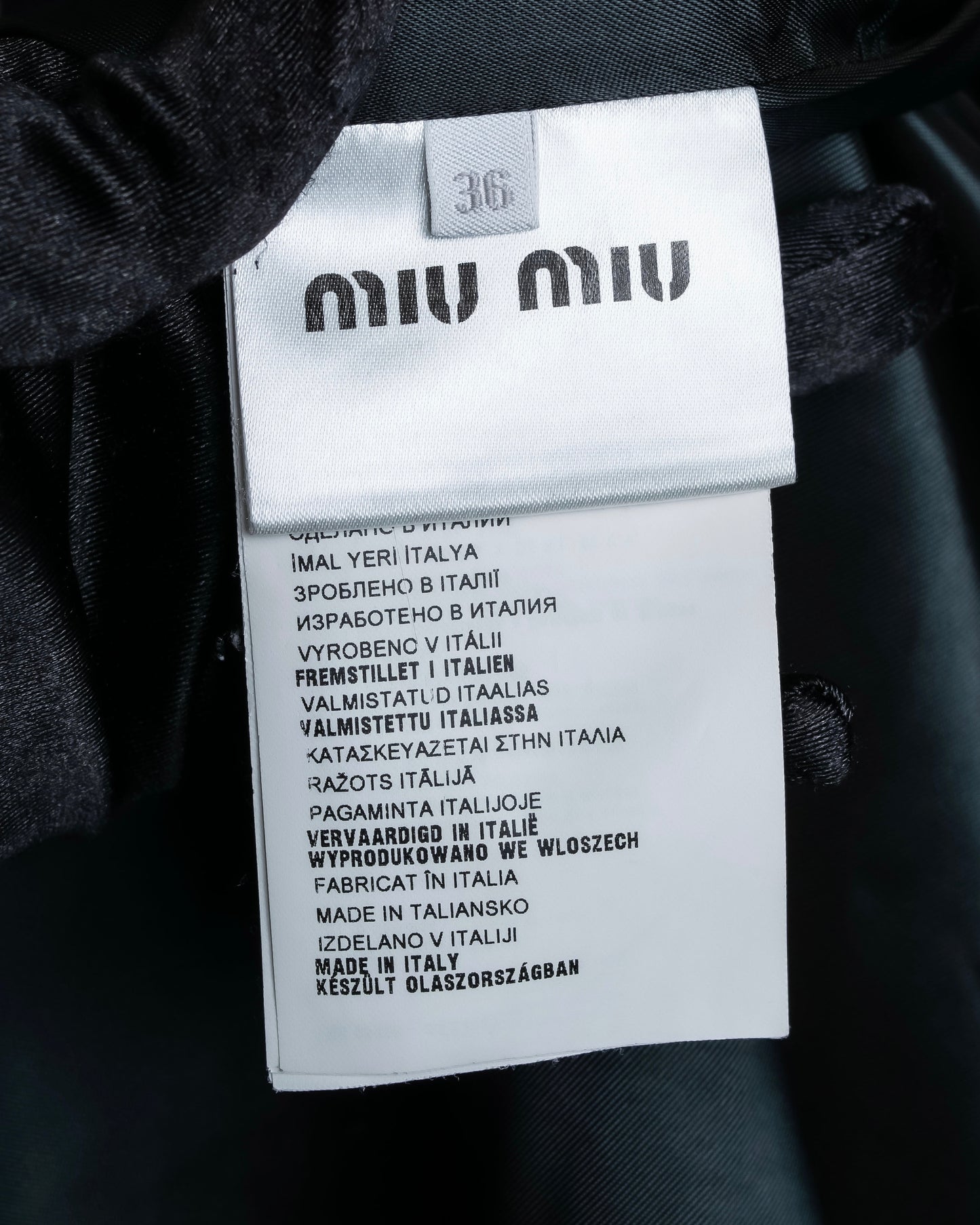 "MIU MIU" Double breasted rounded wool peacoat