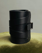 "DIOR HOMME" 00's-10's Black leather wrist cuff