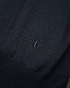"DIOR" 2010's Minimal bee embroidered wool crewneck sweater