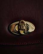 "CELINE" 2019-22 Heritage turn-lock box calf shoulder bag