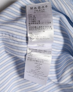 BOTTEGA VENETA/  Cotton Stripe Dress Shirt Blue
