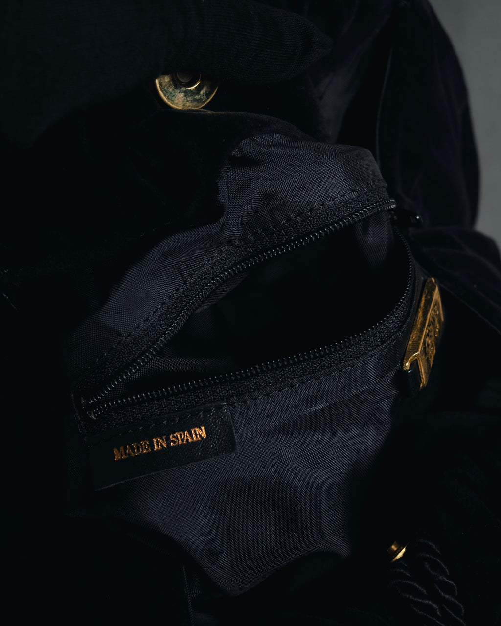 "LOEWE" Late 80s-Early 90s velvet knot tassel handbag