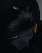 "LOEWE" Late 80s-Early 90s velvet knot tassel handbag