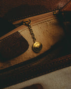 -SPECIAL- “GUCCI” 90’s-00’s Bamboo handle canvas panel top handle bag