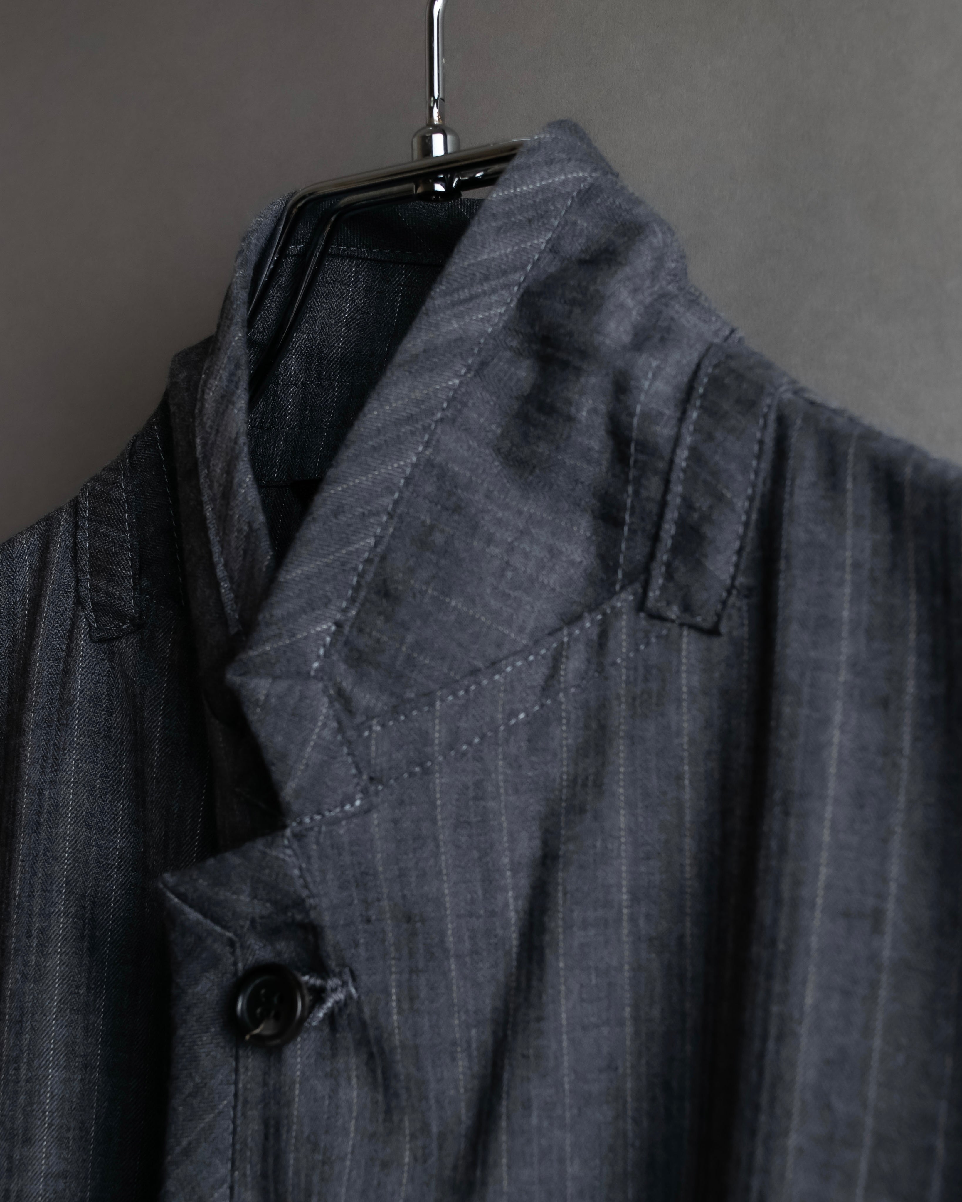 "COMME des GARCONS HOMME PLUS" 14SS modified lapel design striped jacket