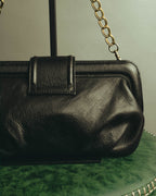 “SAN HIDEAKI MIHARA” 2000’s-2010’s black leather chain shoulder bag