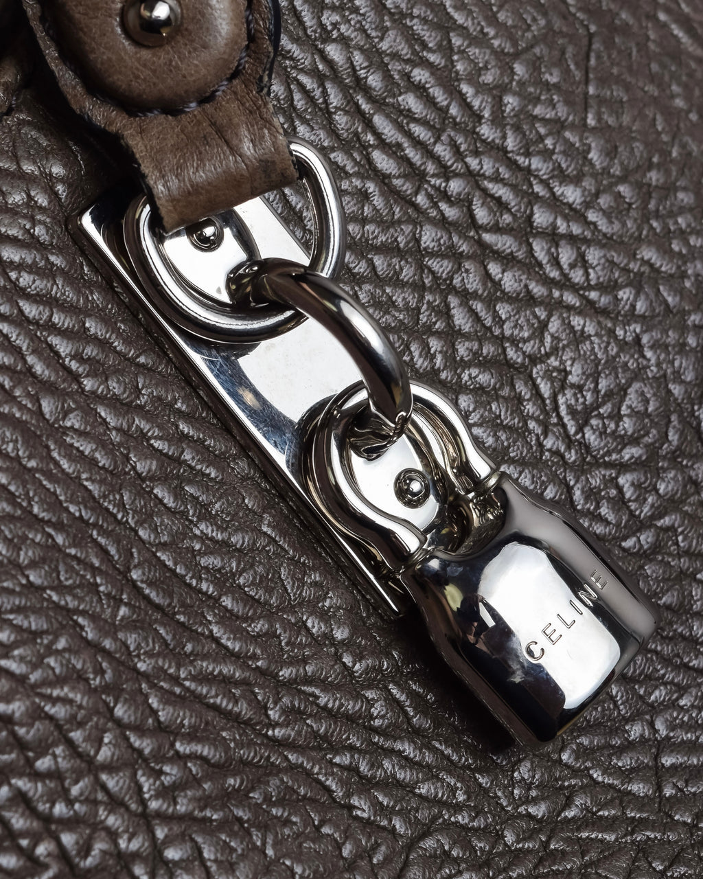 "CELINE" Softly structured leather city bag