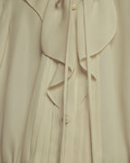 -SPECIAL- “VALENTINO” 1998-2008 Silk ruffled lace bow blouse
