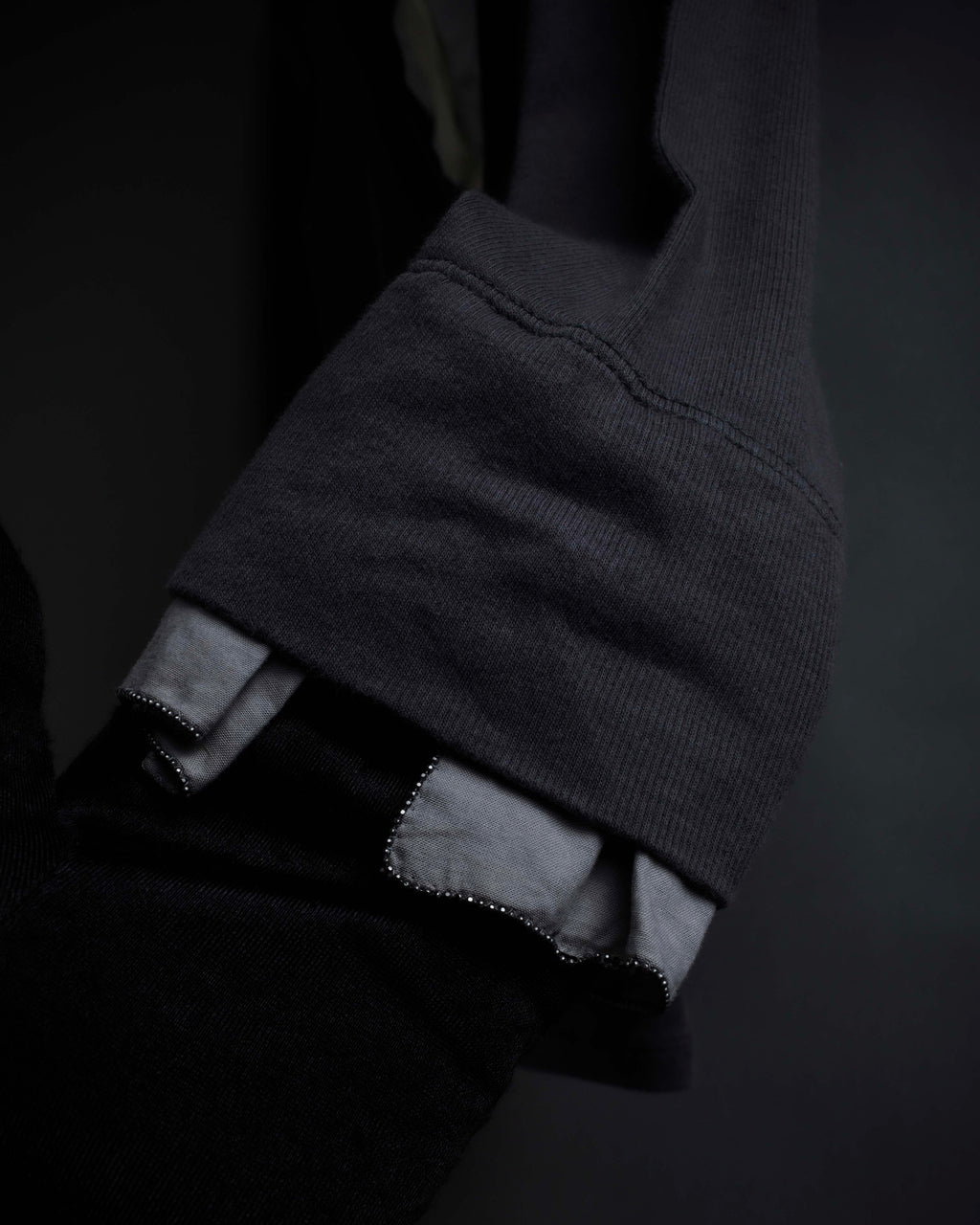 "BRUNELLO CUCINELLI" Layered shirt docking design knit pullover