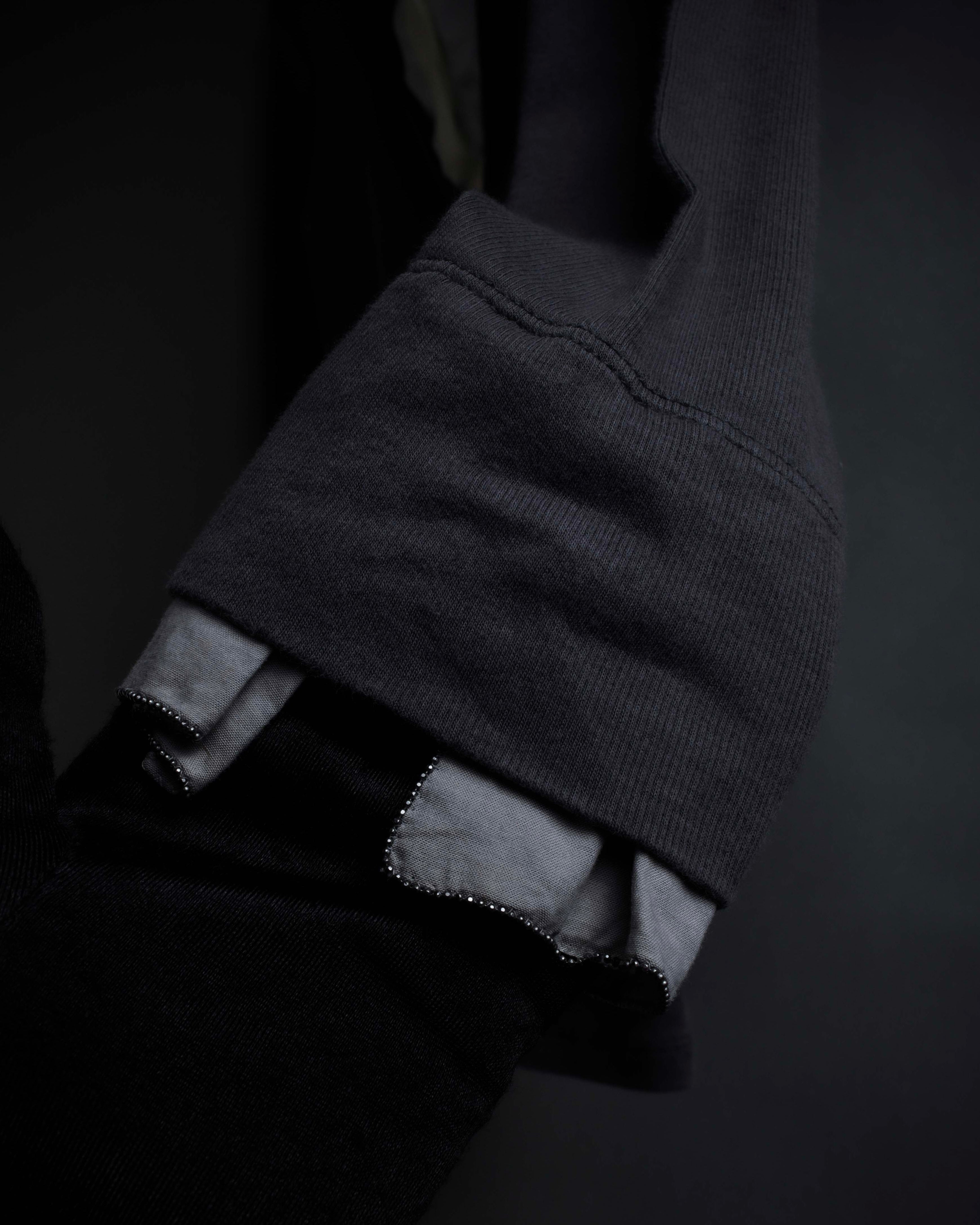 "BRUNELLO CUCINELLI" Layered shirt docking design knit pullover