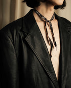 "HUGO BOSS" Oversized calf leather tailored jacket