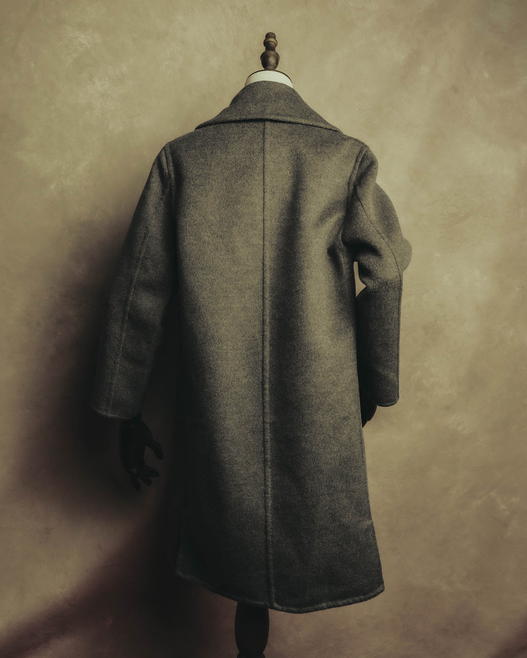 “BALENCIAGA” 00’s-10’s Wool angora wide-lapel coat