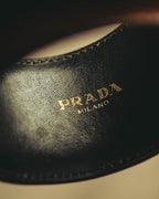 "PRADA" 90's-00's Embellished wide cuff bracelet