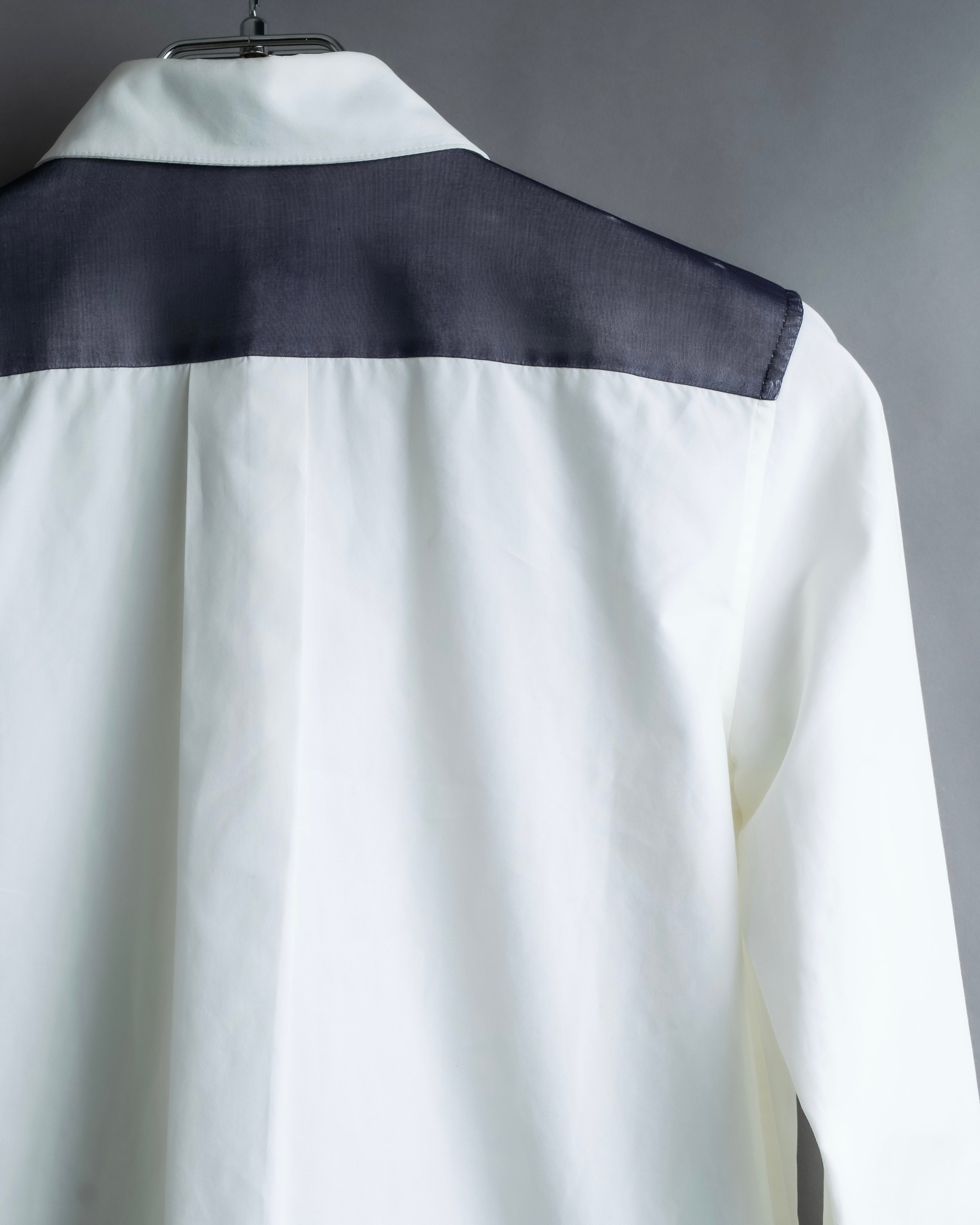 "CELINE" Combination color dress shirt