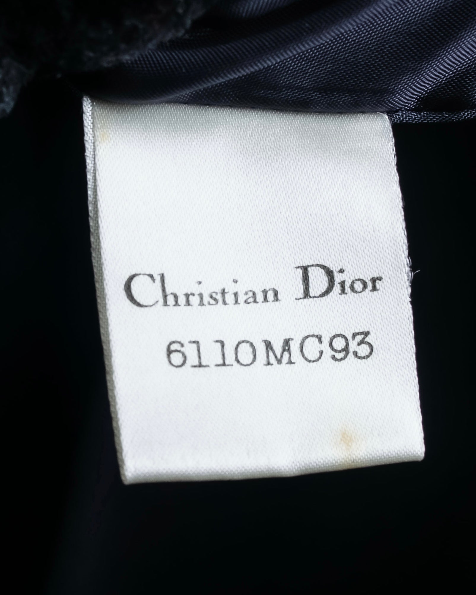 "Christian Dior Large check pattern tailored coat