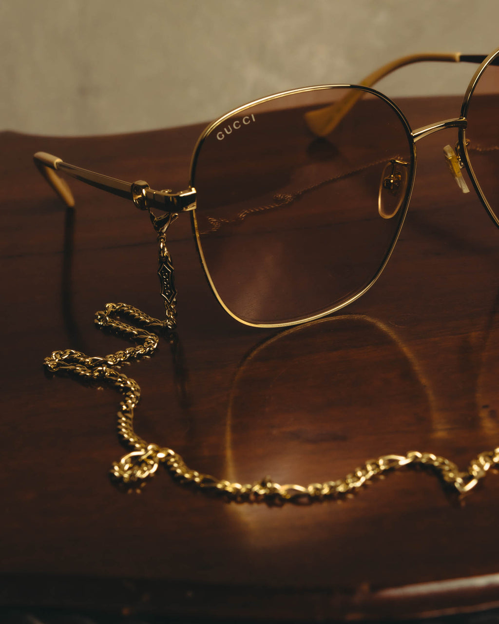 -SPECIAL- “GUCCI” 2016-2022 chain detailed oversized sunglasses