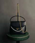 “VALENTINO CHRISTY” 80’s-90’s Pearl chain formal handbag