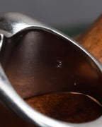 "GUCCI" Polished silver crystal sculptural ring