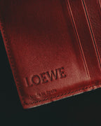 "LOEWE" 20's Bicolor small vertical leather wallet