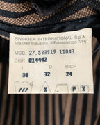 "FENDI" Pecan pattern design mid length stand up collar coat