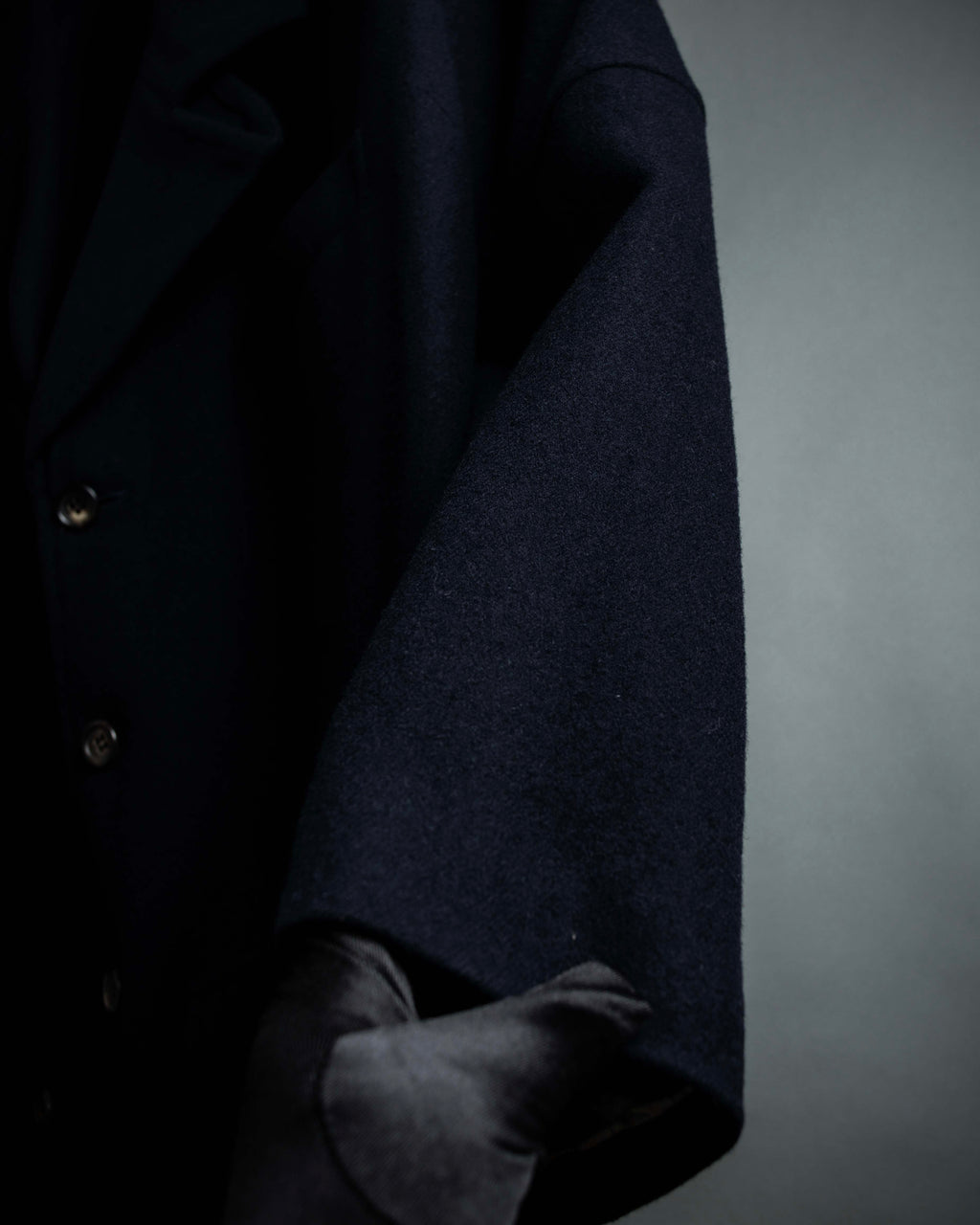 "COMME des GARCONS" 90's Front panel docking design chester coat