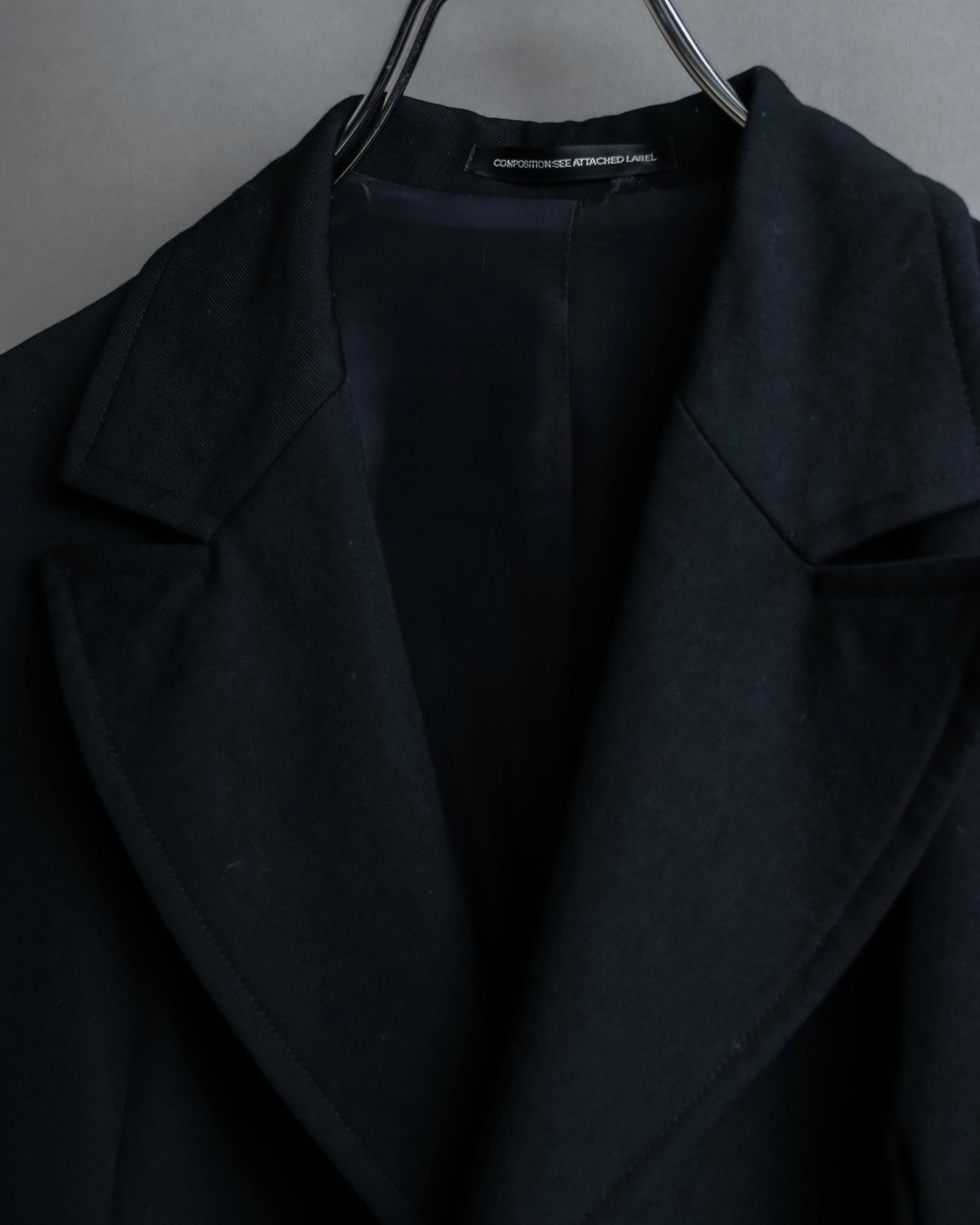 "Y's" Peak lapel double breasted morning coat