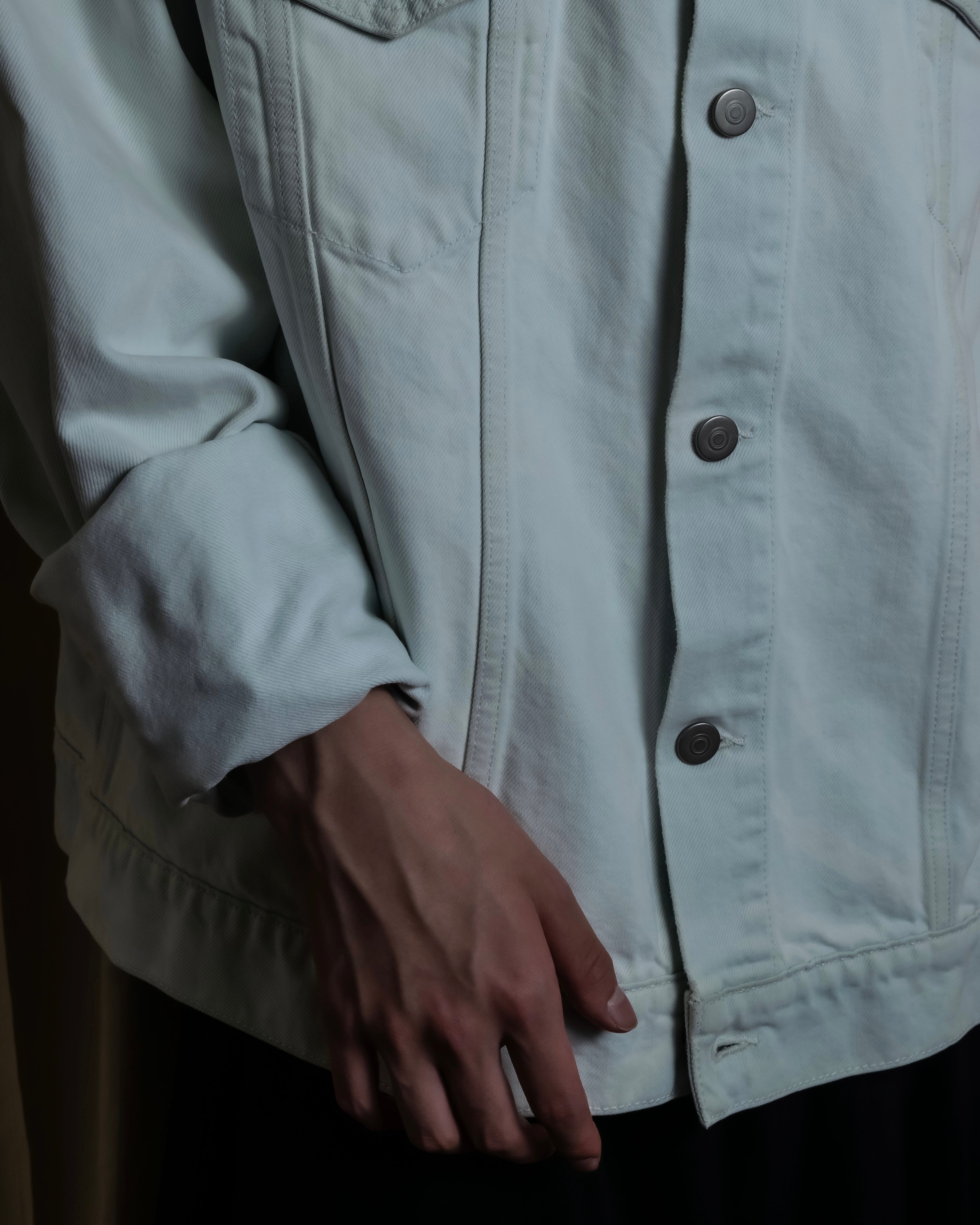 "MAISON MARGIELA" 20SS Washed pale blue denim jacket