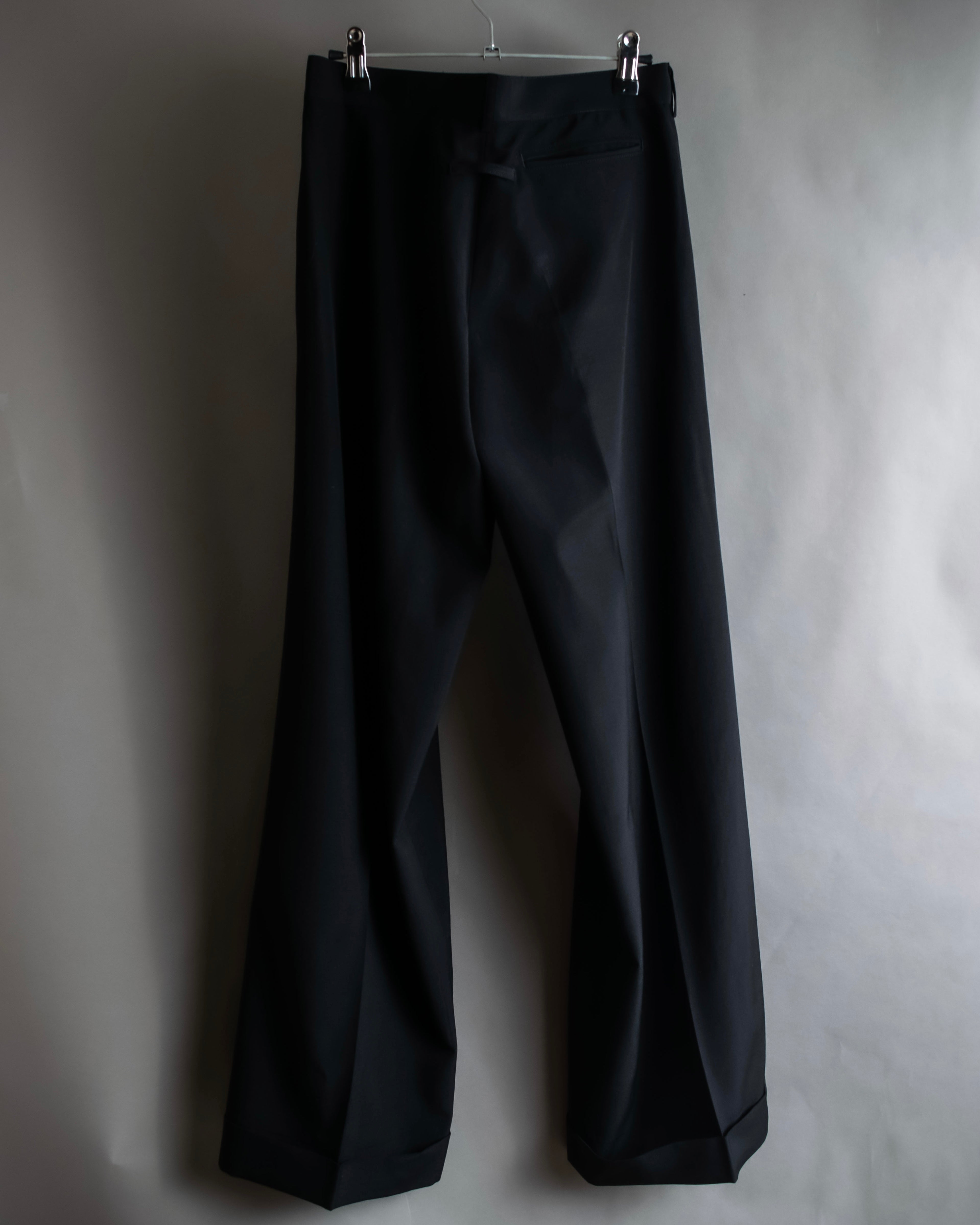 "JEAN PAUL GAULTIER FEMME"
 High-waisted straight draping slacks
