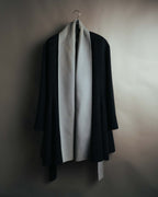 "Christian Dior" 80's-90's Elegant cashmere-collar belted wrap coat