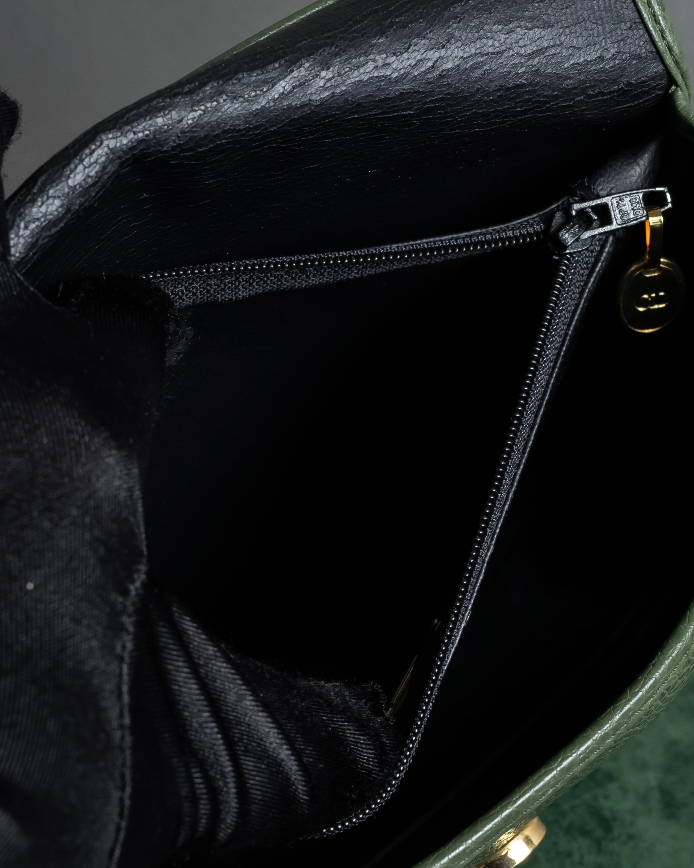 "Christian Dior" 80’s-90’s equestrian grain leather shoulder bag