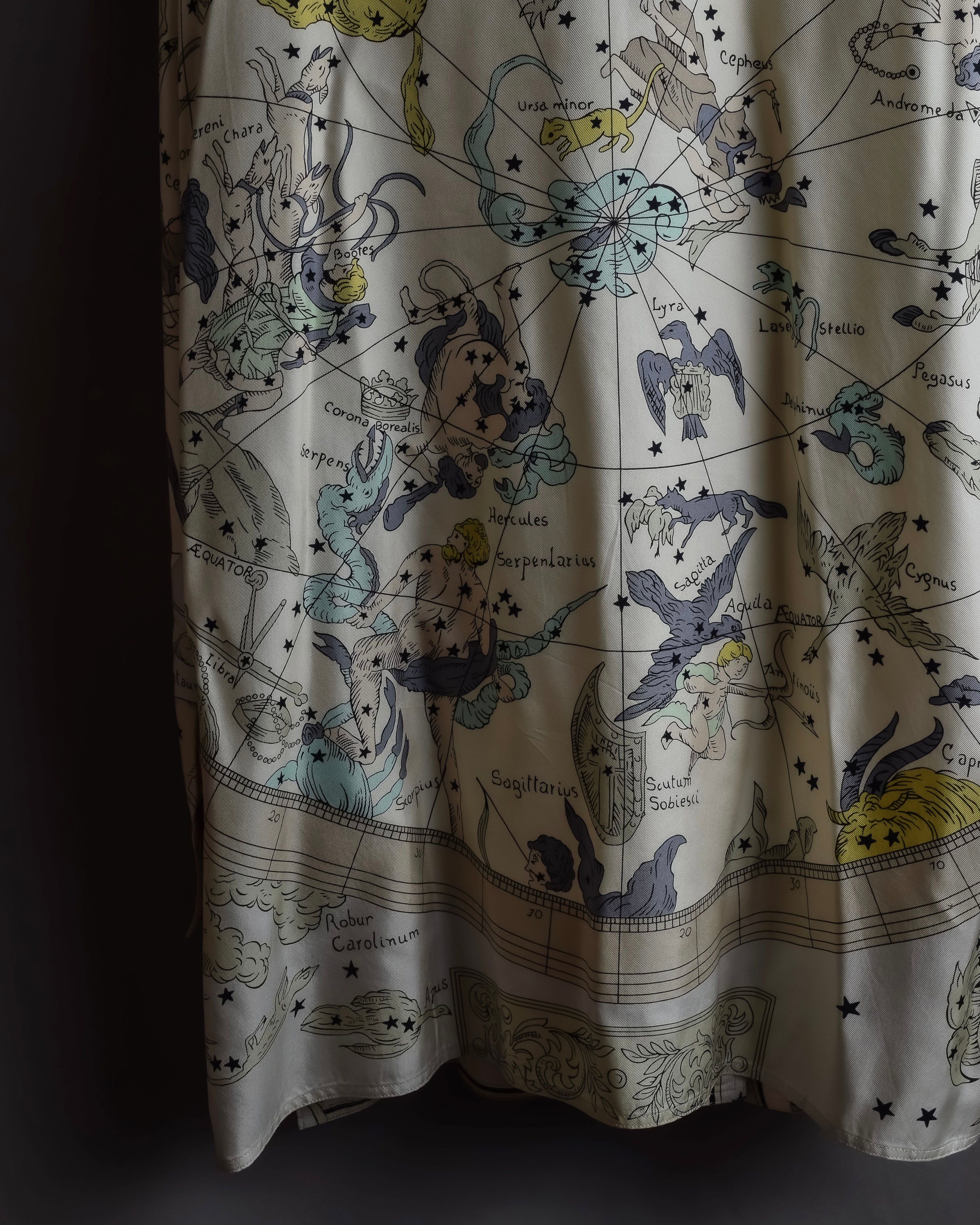 "HERMES" Margiela period Les Étoiles, Stars silk shirt