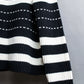 "liz claiborne" Thick pitch striped bicolor knit pullover