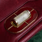 "BVLGARI" Marble motif burgundy color leather shoulder bag