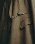 -SPECIAL- "HERMÈS" 90's-00's Wool silk tailored asymmetrical setup suit