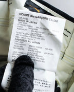 "COMME des GARCONS" Ruffle & tulle asymmetrical docking sarouel slacks