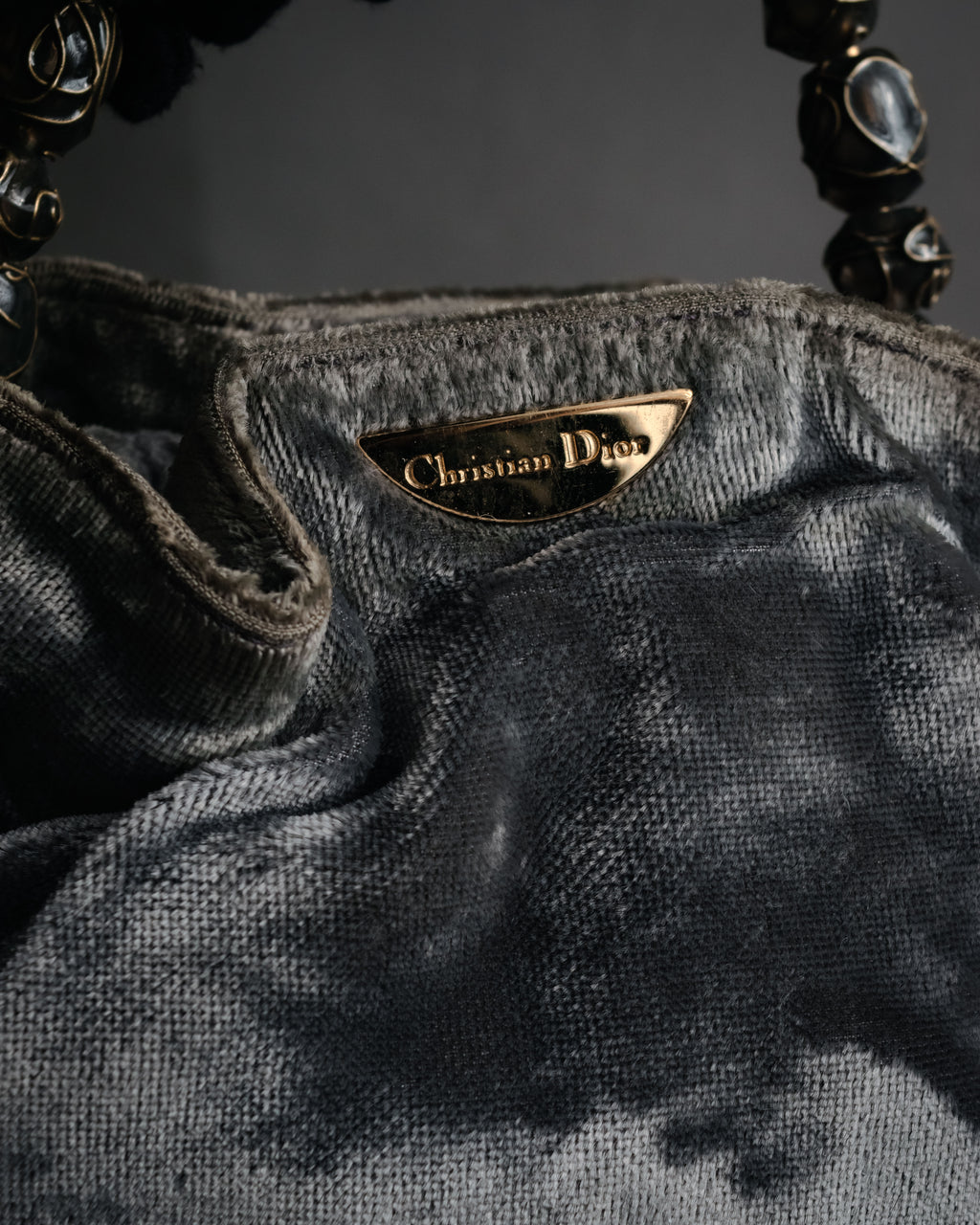 –SPECIAL– “Christian Dior”
90’s-00’s Beaded handle velvet pouch bag