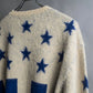 "LIBERAL ARTS" Star pattern oversized knit pullover