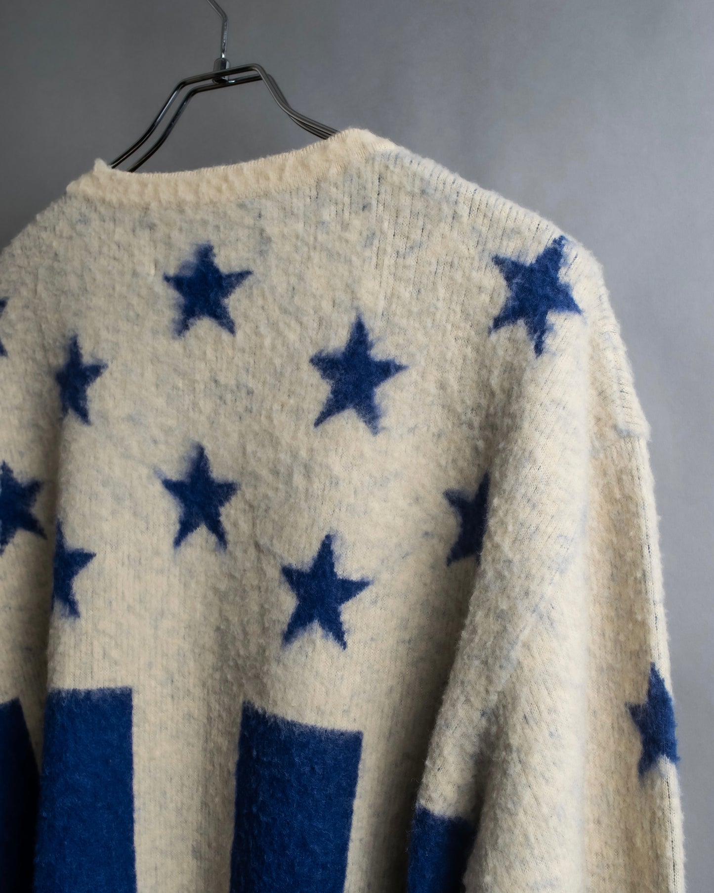 "LIBERAL ARTS" Star pattern oversized knit pullover